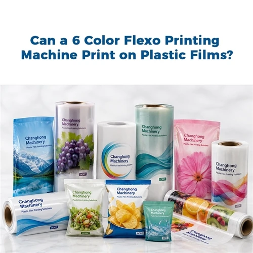 Kan en 6-färgs flexotryckmaskin trycka på plastfilmer?